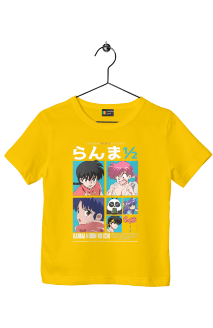 Children's t-shirt with prints Ranma 1/2. Action movie, anime, comedy, manga, mystic, ranma, romance, shampoo. 2070702