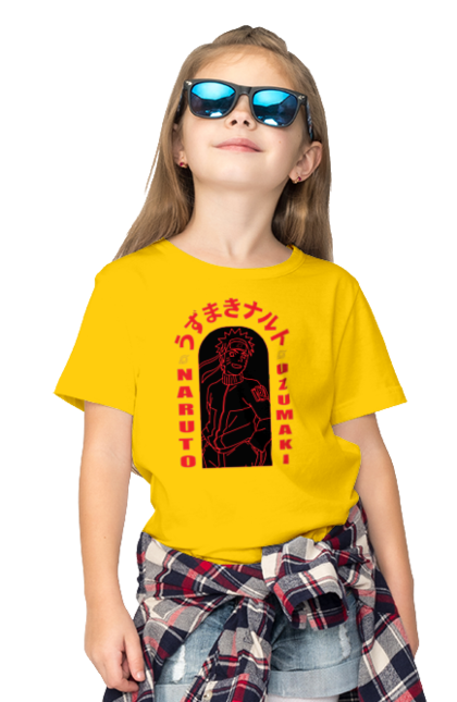 Children's t-shirt with prints Naruto. Anime, character, manga, naruto, ninja, tv series. 2070702