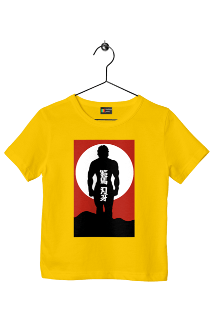 Children's t-shirt with prints Hanma Baki. Anime, baki fighter, hanma baki, manga, martial arts, tv series. 2070702