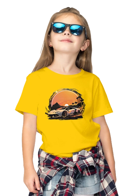 Lamborghini at sunset