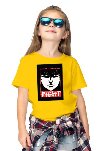 Children's t-shirt with prints Hanma Baki. Anime, baki fighter, hanma baki, manga, martial arts, tv series. 2070702