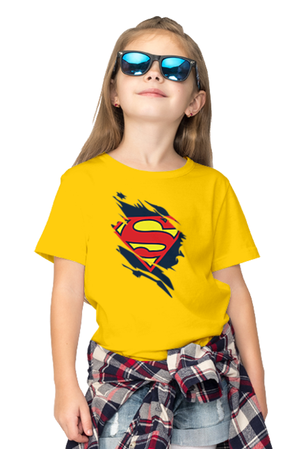 Children's t-shirt with prints Superman. Clark kent, comic, dc comics, kal el, superhero, superman. 2070702