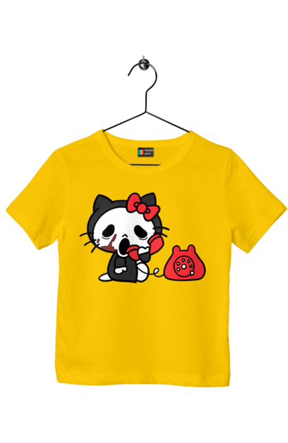 Children's t-shirt with prints Hello Kitty Halloween. Brand, cat, character, halloween, hello kitty, kitten. 2070702