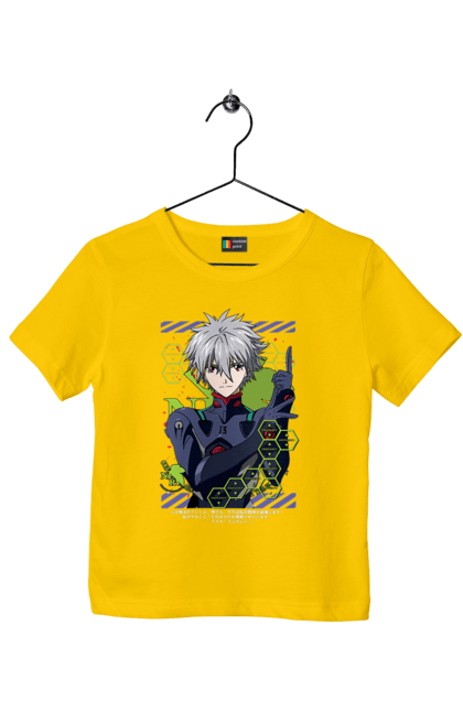 Children's t-shirt with prints Evangelion Kaworu. Anime, evangelion, eve, kaworu, kaworu nagisa, manga, neon genesis evangelion, nerve, tv series. 2070702