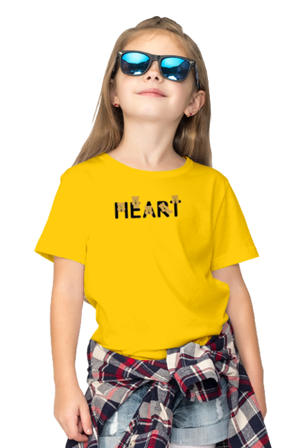 Футболка дитяча з принтом "Heart". Ведмедики, ведмедики на літерах, дитяча, для дітей, мала, мила, серце. Print Shop
