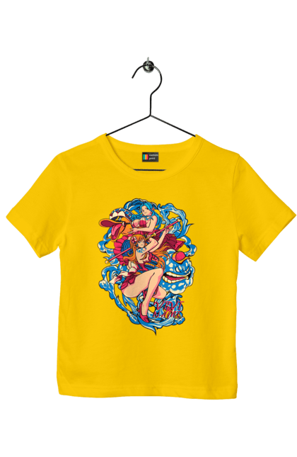 Children's t-shirt with prints One Piece Nami. Anime, cat burglar, manga, nami, one piece, straw hat pirates. 2070702