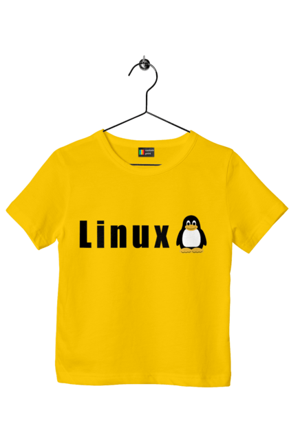 Футболка дитяча з принтом "Linux". Linux, адміністратор, айті, айтішник, безкоштовна, безкоштовно, вільна, доступність, комерційна, незалежність, операційна система, ос, пінгвін, програміст, програмне забезпечення, свобода, сервер, сисадмін, система, системний адміністратор, софт, текст, чорний. 2070702