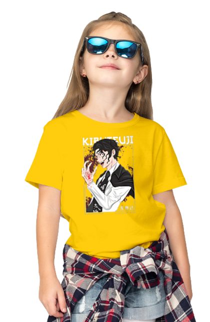 Children's t-shirt with prints Demon Slayer Muzan. Anime, demon slayer, eternal paradise faith, kimetsu no yaiba, manga, muzan, twelve kizuki, upper rank six. 2070702