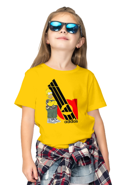 Children's t-shirt with prints Adidas Homer. Adidas, animated series, homer, simpson, tv series. 2070702