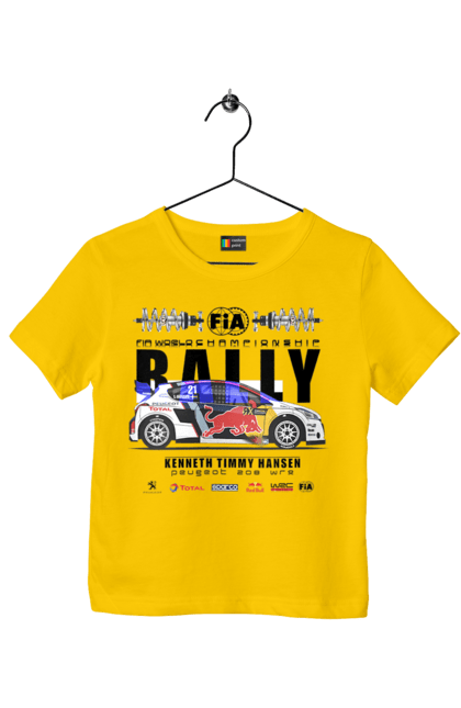 Футболка дитяча з принтом "Red Bull Rally". Rally, red bull, авто, автомобіль, гонка, ралі, ред булл, редбул, спорт. 2070702