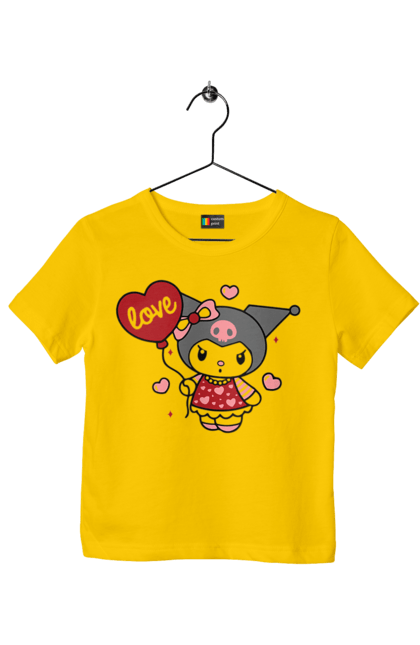 Футболка дитяча з принтом "Хелло Кітті Куромі". Hello kitty, аніме, куромі, моя мелодія, персонаж, санріо, хелло кітті. 2070702