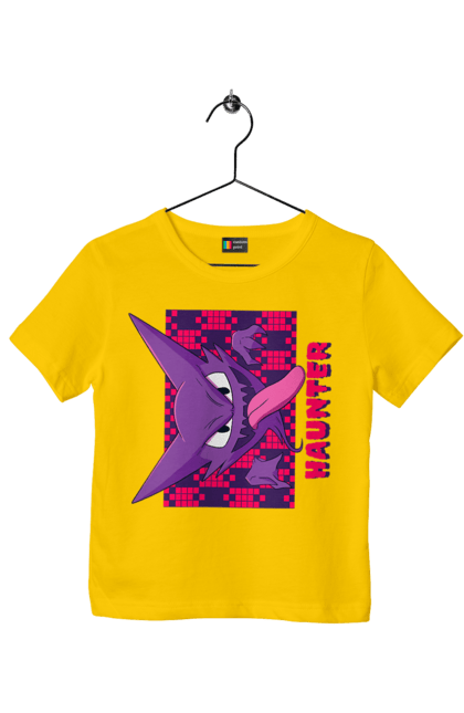 Children's t-shirt with prints Haunter. Anime, games, haunter, nintendo, pokemon, pokemon go. 2070702