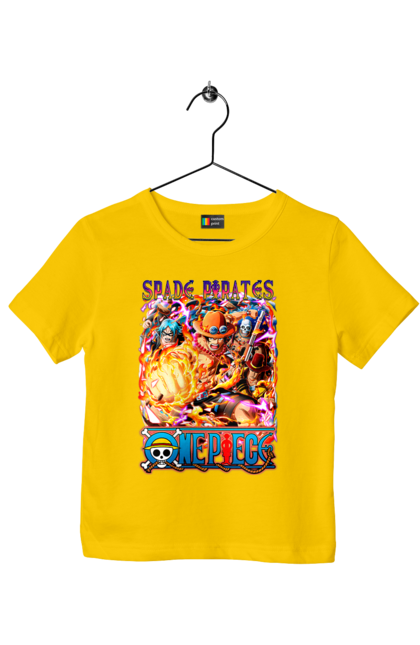 Children's t-shirt with prints One Piece Portgas D. Ace. Anime, fire fist, gol d. ace, manga, one piece, portgas d. ace, straw hat pirates. 2070702