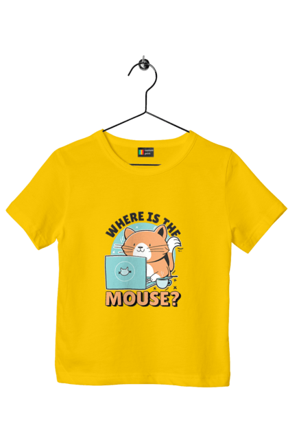 Футболка дитяча з принтом "Де миша?". Angular, c, css, html, it, javascript, jquery, php, python, react, svelt, vue, айтишник, айті, гумор, код, кодувати, прогер, програміст, програмісти, ти ж, ти ж програміст, тиж програміст. 2070702