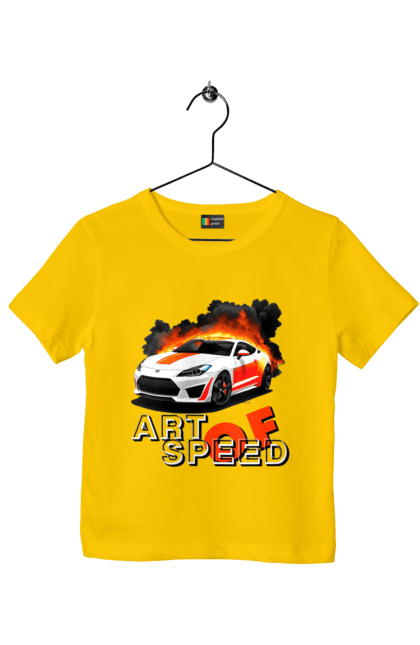 Children's t-shirt with prints Speed. Auto, automobile, car, race, speed. 2070702