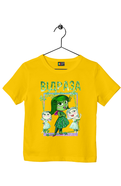 Children's t-shirt with prints Inside Out Disgust. Cartoon, disgust, emotions, inside out, pixar. 2070702