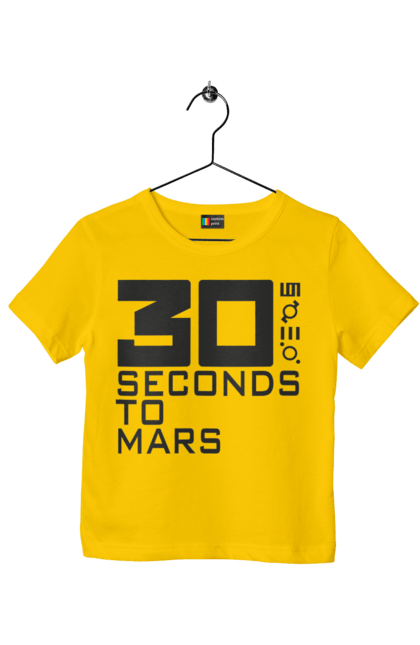 Футболка детская с принтом Thirty Seconds to Mars. 30 seconds, 30 секунд, thirty seconds, альтернативный рок, группа, музыка, рок, хард-рок. 2070702