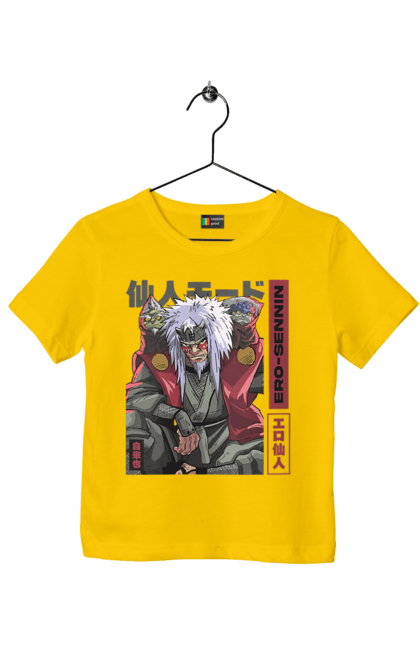 Children's t-shirt with prints Naruto Jiraiya. Anime, hokage, jiraiya, manga, naruto, shinobi, shonen. 2070702