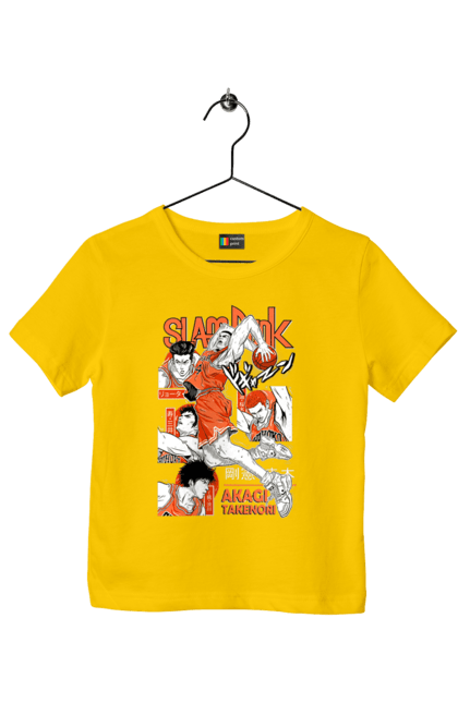 Children's t-shirt with prints Slam Dunk Takenori Akagi. Anime, basketball, comedy, manga, school, shonen, slam dunk, sports anime, takenori akagi. 2070702