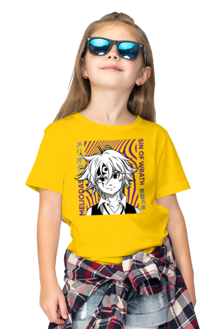 Children's t-shirt with prints Seven Deadly Sins Meliodas. Anime, dragon sin, manga, meliodas, seven deadly sins. 2070702