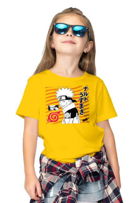 Футболка дитяча з принтом "Naruto t". Аніме, манга, наруто, ніндзя, серіал. CustomPrint.market