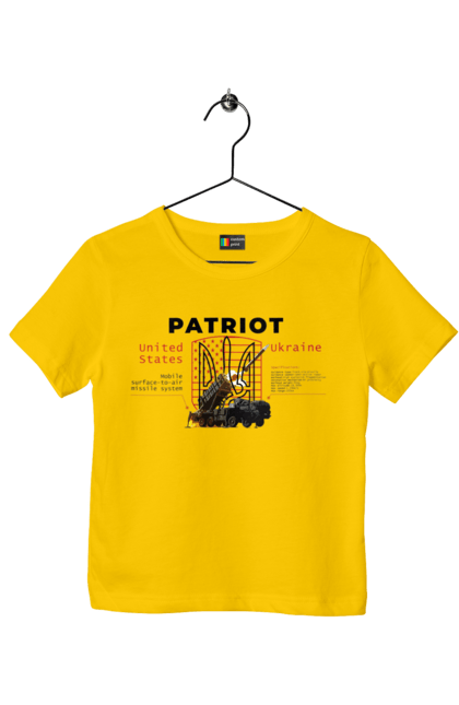Футболка дитяча з принтом "Patriot". Caesar, himars, patriot, залужний, зброя. 2070702