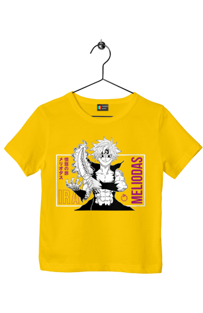 Children's t-shirt with prints Seven Deadly Sins Meliodas. Anime, dragon sin, manga, meliodas, seven deadly sins. 2070702