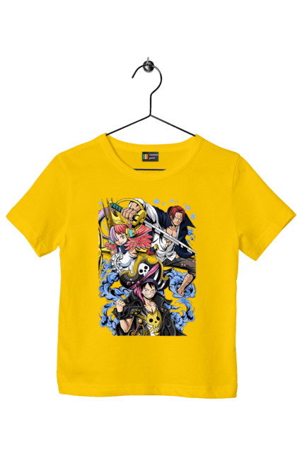 Children's t-shirt with prints One Piece Luffy. Anime, luffy, manga, monkey de luffy, one piece, pirates. 2070702