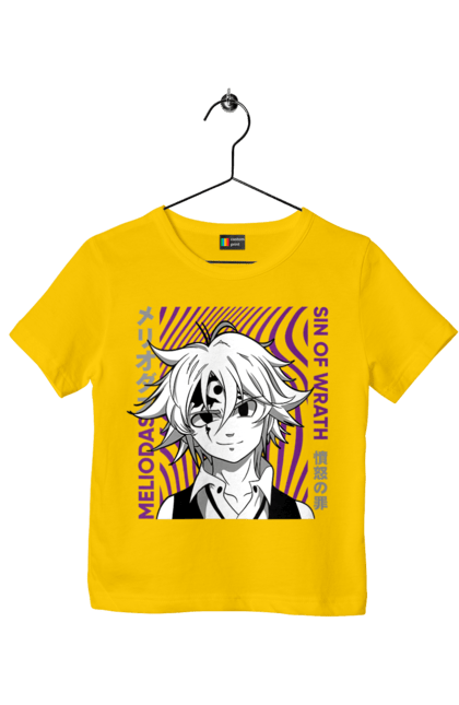 Children's t-shirt with prints Seven Deadly Sins Meliodas. Anime, dragon sin, manga, meliodas, seven deadly sins. 2070702