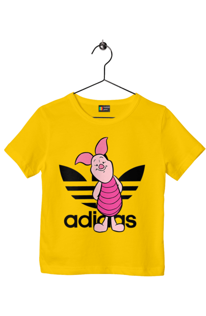 Футболка дитяча з принтом "Adidas П'ятачок". Adidas, piglet, адідас, вінні пух, мультфільм, п ятачок, п`ятачок, пятачок. 2070702