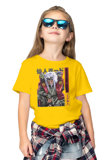 Children's t-shirt with prints Naruto Jiraiya. Anime, hokage, jiraiya, manga, naruto, shinobi, shonen. 2070702