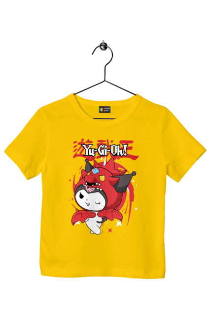 Children's t-shirt with prints Yu Gi Oh! Kuromi. Anime, character, hello kitty, kuromi, my melody, sanrio, yu gi oh, yugio. 2070702