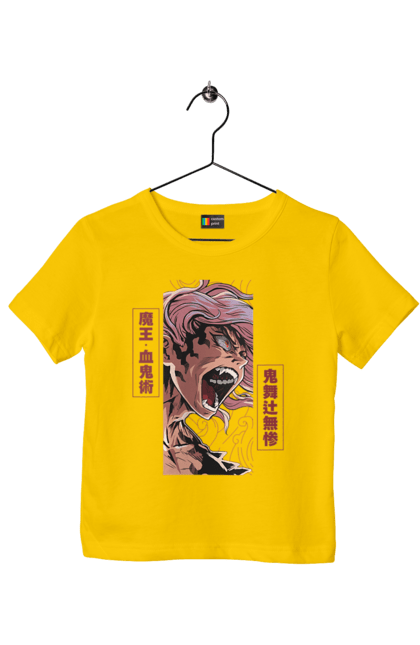 Children's t-shirt with prints Demon Slayer Muzan. Anime, demon slayer, eternal paradise faith, kimetsu no yaiba, manga, muzan, twelve kizuki, upper rank six. 2070702