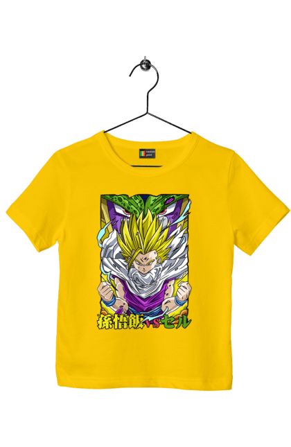 Children's t-shirt with prints Dragon Ball Gohan. Anime, dragon ball, gohan, goku, manga, tv series, vegeta. 2070702