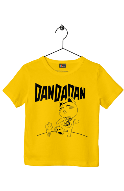 Футболка детская с принтом Дандадан Турбо бабка. Dandadan, turbo granny, yokai, аниме, дандадан, ёкай, манга, турбо-бабка. 2070702