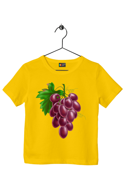 Футболка дитяча з принтом "Виноград". Виноград, фрукт. 2070702