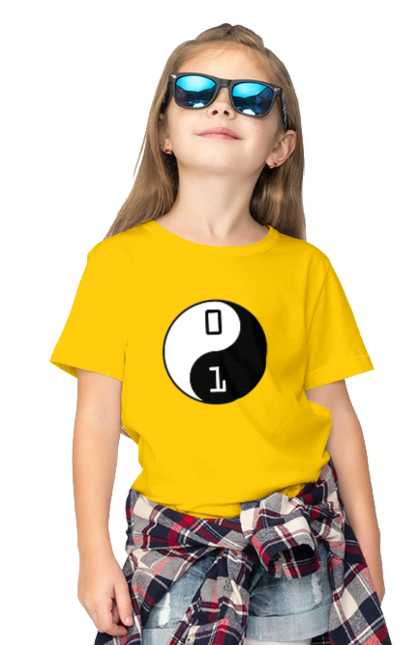 Футболка дитяча з принтом "Інь Янь". Angular, c, css, html, it, javascript, jquery, php, python, react, svelt, vue, айтишник, айті, гумор, код, кодувати, прогер, програміст, програмісти, ти ж, ти ж програміст, тиж програміст. 2070702