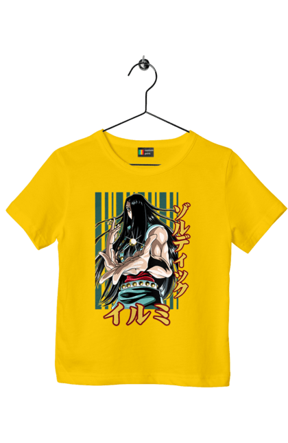 Children's t-shirt with prints Hunter × Hunter Illumi Zoldyck. Anime, hunter, hunter × hunter, hunter hunter, illumi, illumi zoldyck, manga, zoldyck. 2070702