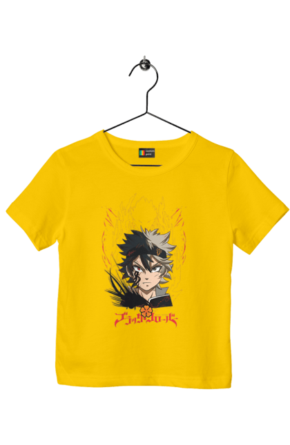 Футболка дитяча з принтом "Black Clover Аста". Anime, asta, black clover, manga, wizard king, аніме, аста, король магів, манга, чорна конюшина. 2070702