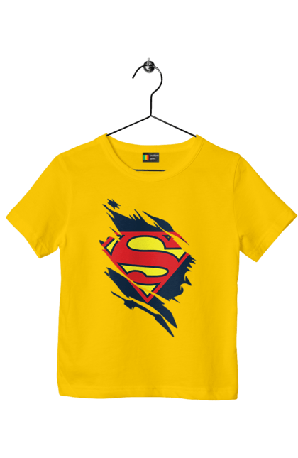 Children's t-shirt with prints Superman. Clark kent, comic, dc comics, kal el, superhero, superman. 2070702