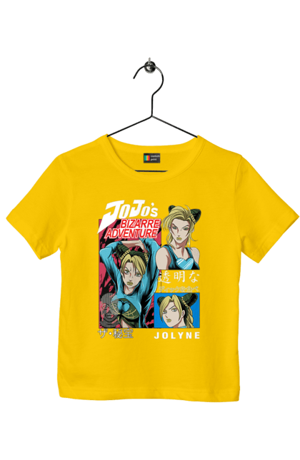 Children's t-shirt with prints JOJO Jolyne Cujoh. Anime, jojo, jojo`s bizarre adventure, jojo’s bizarre adventure, jolyne cujoh, manga. 2070702