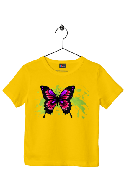 Футболка дитяча з принтом "Рожевий Метелик". Метелик. 2070702