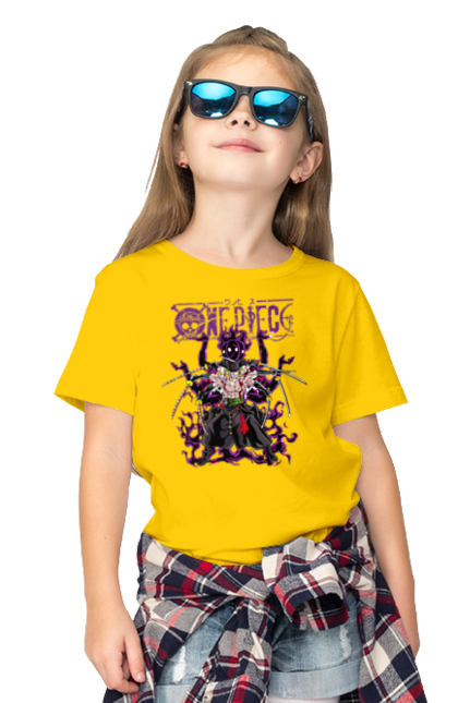 Children's t-shirt with prints One Piece Zoro. Anime, manga, one piece, roronoa zoro, straw hat pirates, swordsman, zoro. 2070702