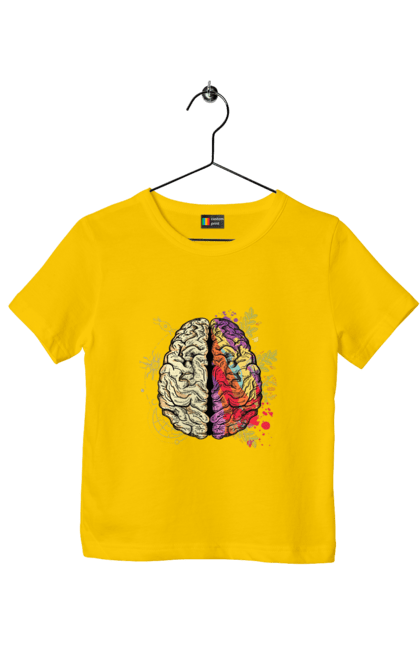 Футболка дитяча з принтом "Творчість та логіка". Бінарний, біткоїн, біткойн, валюта, гроші, крипто, наука, програміст, программист, творчество, техно, хакер, художник, цветной. 2070702