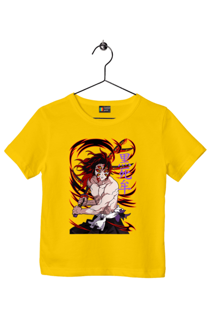 Children's t-shirt with prints Demon Slayer Kokushibo. Anime, demon slayer, eternal paradise faith, kimetsu no yaiba, kokushibo, manga, nezuko, twelve kizuki, upper rank six. 2070702