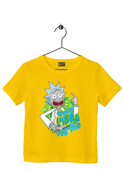 Футболка дитяча з принтом "Рік та Морті". Rick and morty, мультфільм, наукова фантастика, пригоди, рік, рік і морті, трагікомедія, чорний гумор. 2070702