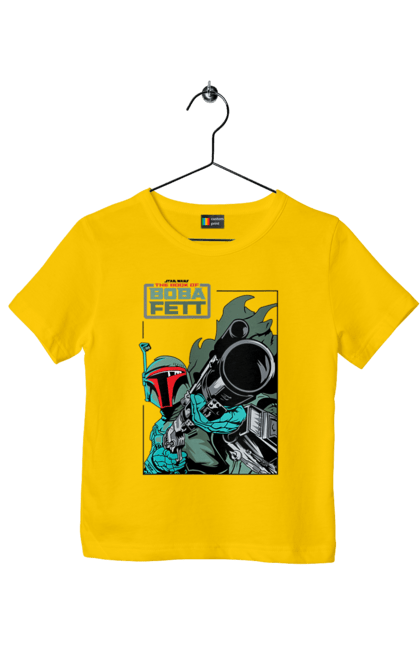 Children's t-shirt with prints Boba Fett. Bob fett, boba fett, clone, head hunter, star wars. 2070702