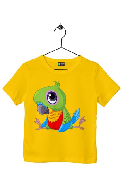 Футболка дитяча з принтом "Папужка". Мило, папуга. 2070702