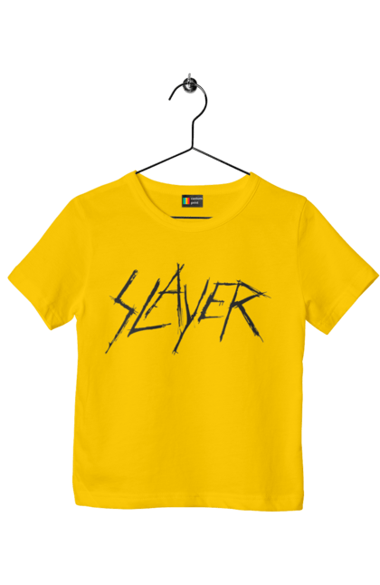 Футболка дитяча з принтом "Slayer". Slayer, грув метал, група, метал група, музика, ню метал, спід метал, треш метал, череп. 2070702