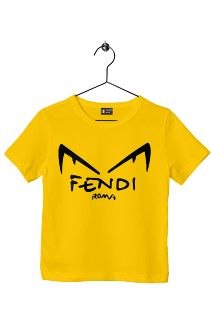 Футболка дитяча з принтом "Fendi". Fendi, lvmh, бренд, будинок моди, італія, люкс, мода, одяг, сумка, фенді. 2070702